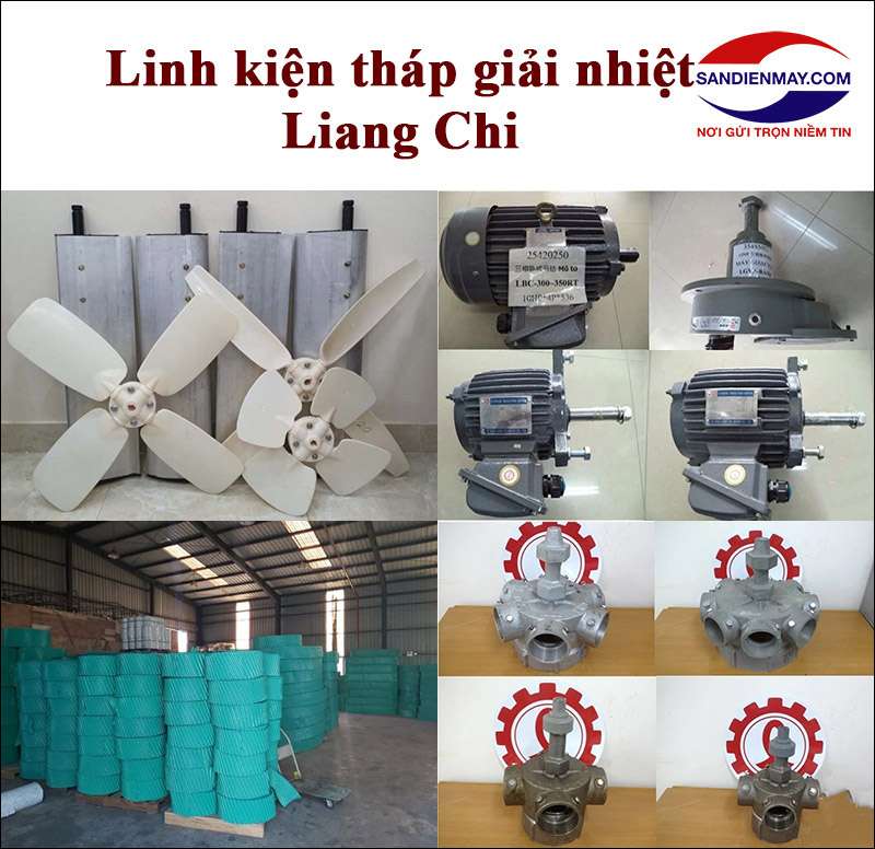 Một số linh kiện của tháp giải nhiệt nước công nghiệp Liang Chi